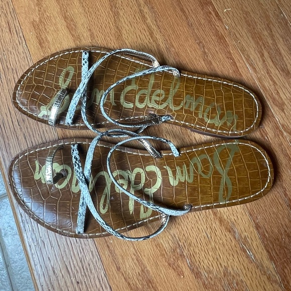 Sam Edelman Gillian Snake Print Flat Sandal, Size 9 - Picture 7 of 10